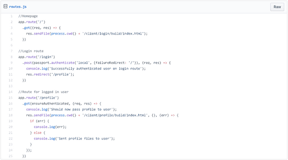 Express routes Gist